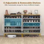 LIVSK Schoenenkast - Verstelbare Planken - Gaasdeuren met Ma, Huis en Inrichting, Kasten | Buffetkasten, Verzenden, Nieuw