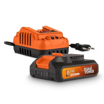 Lader + accu 20V.2.0AH LI-ION Dual Power, Verzenden, Nieuw