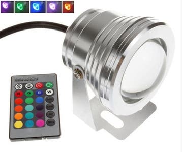 10W LED SPOT light RGB Focus Lens outdoor 12 volt - dimbaar, Tuin en Terras, Ophalen of Verzenden, Nieuw