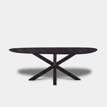 Tafel organisch eikenhout  Matrix Hout  300x125, Nieuw