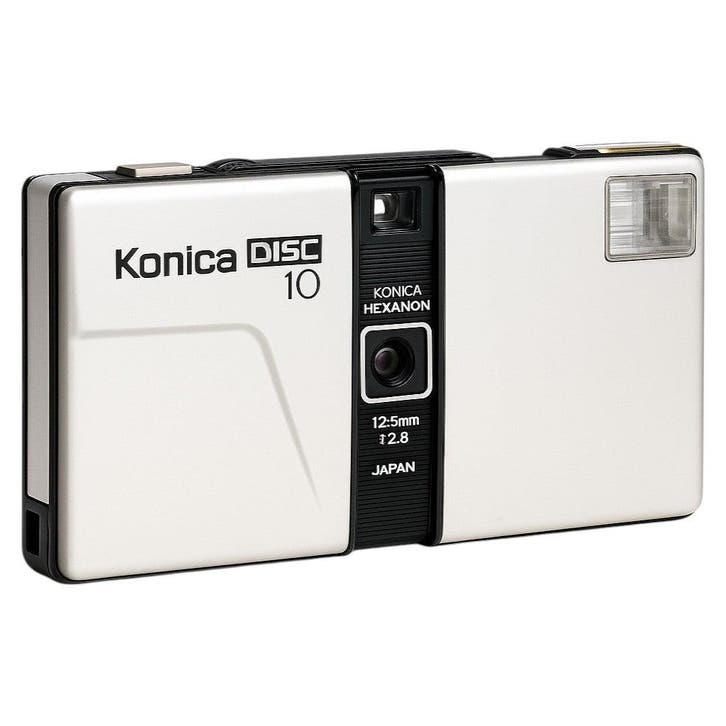 Konica Disc 10 Compact Disc-Filmcamera (In doos), Audio, Tv en Foto, Fotocamera's Analoog, Zo goed als nieuw, Verzenden