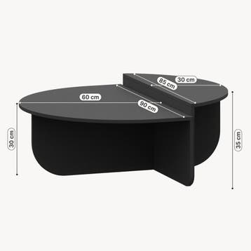 Salontafel Tondesdaslo 90x90x35 cm donkergrijs [en.casa], Verzenden, Nieuw