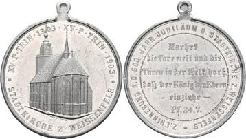 Aluminiummedaille 1903 Weißenfels, Verzenden