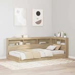 vidaXL Boekenkast Bed met opslag Sonoma Eiken 75 x 190 cm, Huis en Inrichting, Verzenden, Nieuw, Bruin, Hout