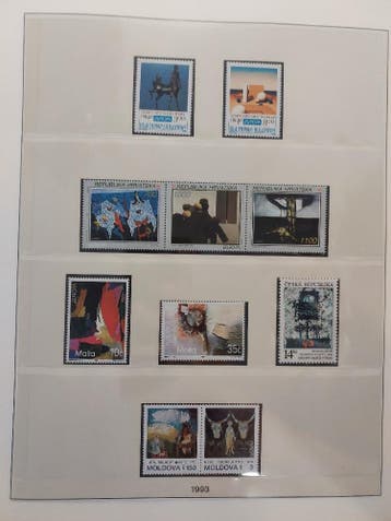Europa CEPT 1993-2001 in Lindner album, Postzegels en Munten, Postzegels | Volle albums en Verzamelingen, Ophalen of Verzenden