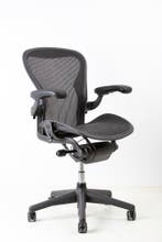 Herman Miller Aeron A Classic Graphite bureaustoel, Vergader- of Presentatieruimte, Ophalen of Verzenden, Gebruikt, Stoel
