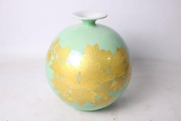 Vaas - Porselein - Japan - Fuyo Blossom Gold Leaf - Yoshita