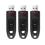 SanDisk Ultra 64GB USB 3.0 Flash Drive 3-pack, Ophalen of Verzenden, Nieuw, Overige merken