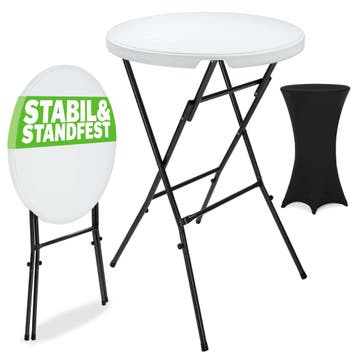 Statafel Wit Ø72cm + Statafelhoes Zwart Ø70cm (Statafels), Verzenden, Nieuw