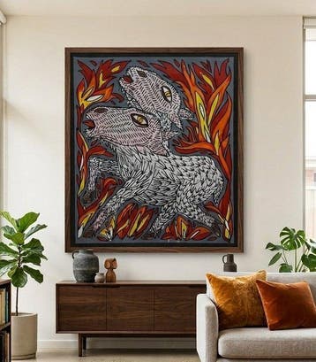 Baptiste Laurent - Australie, XL, 122x104cm, acrylic on