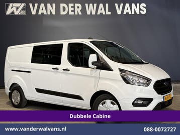 Ford Transit Custom | 2.0 TDCI 130pk L2H1 Dubbele Cabine, Auto's, Gebruikt, Euro 6, Wit, Dealer onderhouden