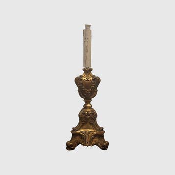 Bureaulamp - Verguld hout - Houten lamp