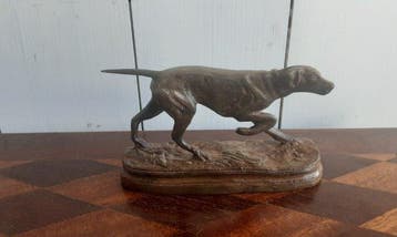 P. Chenet - Figuur - Hond - 16 cm - Brons