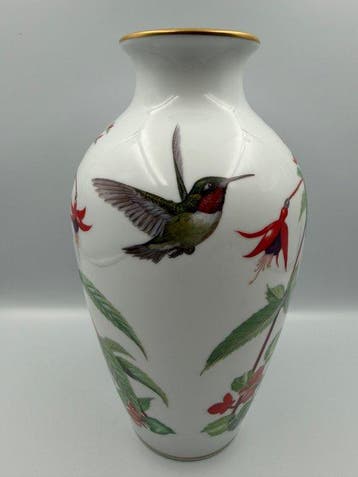 Franklin Mint - The Garden Bird Vase – Basil Ede – Édition, Antiek en Kunst