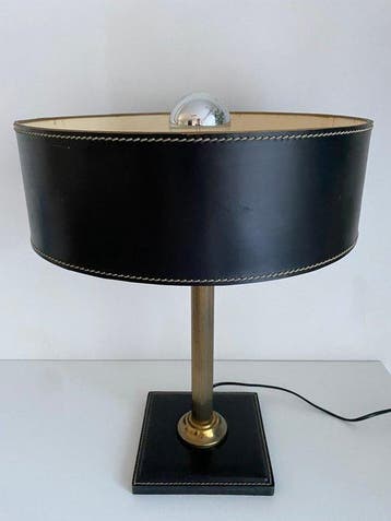 Tafellamp - Leder, Messing