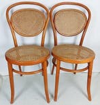 Stoel (2) - Met stoom gebogen beuken hout - Thonet-stijl, Antiek en Kunst