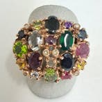 Zonder minimumprijs - Ring - 9 kt. Geel goud, Zilver -, Sieraden, Tassen en Uiterlijk, Ringen, Nieuw