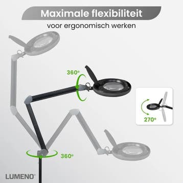 Loeplamp-152mm LENS-5 dioptrie-80LED, Ophalen of Verzenden, Nieuw, Loeplamp