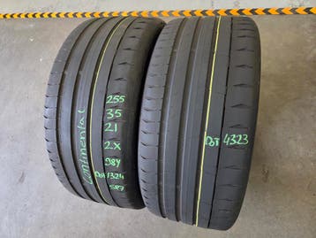 255/35/21 98Y CONTINENTAL SP7 ZOMERBANDEN 5,6MM PROFIEL 2X, Ophalen, Gebruikt, 255 mm, 21 inch