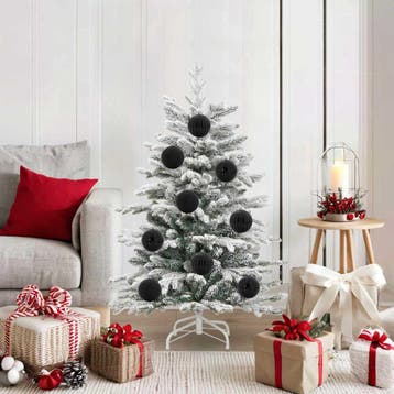 vidaXL Kerstbal Set XL 15 st Zwart Ø 10 cm Kunststof, Verzenden, Nieuw