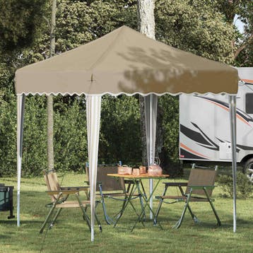 vidaXL Pop-up partytent 195 x 195 x 245 cm Crèmekleurig, Verzenden, Nieuw, Partytent