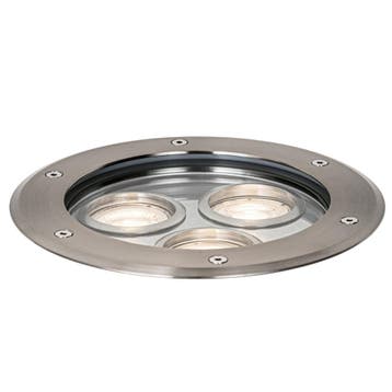 Set van 3 moderne grondspots staal 3-lichts IP65 - Tribus, Verzenden, Nieuw