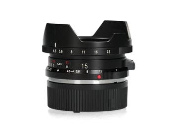 Voigtlander 15mm f/4.5 VM Super Wide Heliar - Leica M, Ophalen of Verzenden, Zo goed als nieuw, Voigtlander