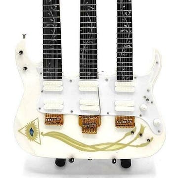 Miniatuur replica Ibanez JEM Triple Neck gitaar - Steve Vai, Verzamelen, Ophalen of Verzenden, Nieuw, Pop, Beeldje of Miniatuur