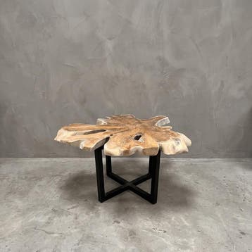 Salontafel Roots wortelhout en metaal 90 cm | World of Brosi, Huis en Inrichting, Ophalen of Verzenden, Nieuw