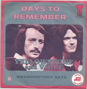 vinyl single 7 inch - Yellowstone And Voice - Days To Rem..., Cd's en Dvd's, Verzenden, Zo goed als nieuw, 7 inch, Pop