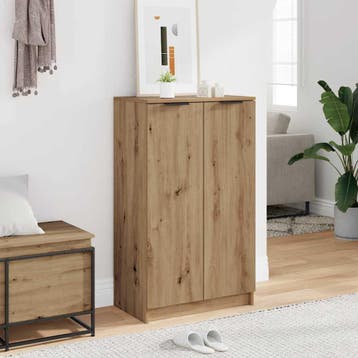 vidaXL Schoenenkast 59x35x100,5 cm bewerkt hout artisanaal, Verzenden, Nieuw