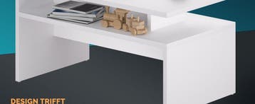 Salontafel Sacramento Wit 95x55x50cm (Meubelen, Interieur), Verzenden