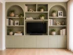 Vakkenkast boekenkast keukenkast in kleur naar wens gespoten, Strak modern en met landelijke twist , Met klep(pen), Nieuw, 200 cm of meer