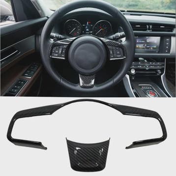Carbon Look Stuurwiel Decoratie Trim voor Jaguar XE, XF, F-P, Verzenden, Nieuw