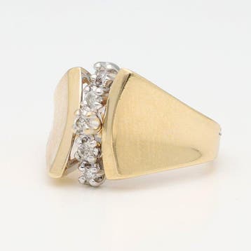 Zonder minimumprijs - Ring - 10 kt. Geel goud - 0.13ct. tw., Nieuw