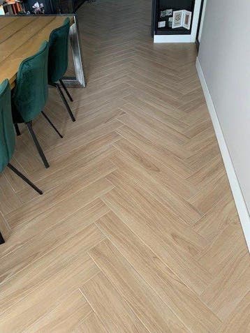 Vloertegel/Wandtegel Beige 15x60cm (Vloeren, Bouwmaterialen), Doe-het-zelf en Verbouw, 60 cm of meer, Keramiek, Nieuw, 10 m² of meer