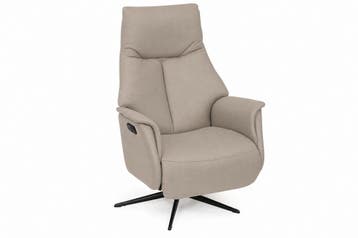 Relaxfauteuil Woerden - relaxfauteuils - Taupe, Nieuw, Stof