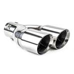 Uitlaat Sierstuk - RVS Chroom - Diameter 32-52mm - Dubb..., Auto-onderdelen, Uitlaatsystemen, Verzenden, Nieuw