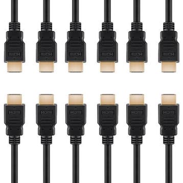 HDMI kabel 2.1 | 2 meter | 6 stuks (8K@60Hz, HDR, Zwart), Verzenden, Nieuw