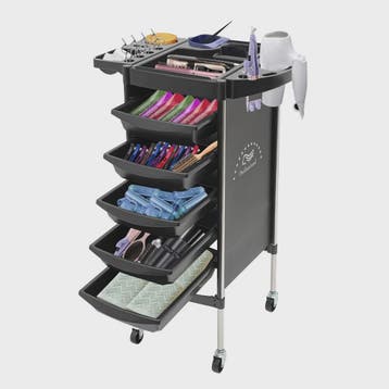 6-Laags Salon Trolley met Wielen - Ideaal voor Kappers, Scho, Diensten en Vakmensen, Kappers en Thuiskappers