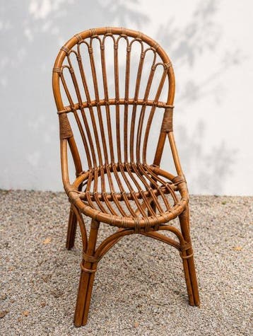 Stoel - Rattan - Vintage bohemien