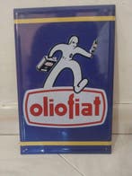 Vintage Fiat-olie reclameblik - Reclamebord - Aluminium