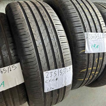 2 x Continental EcoContact 6 235-55-18 Zomerbanden 6,5mm, 18 inch, Gebruikt, Ophalen of Verzenden, 235 mm