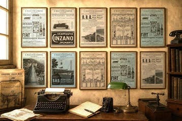 Lotto 10 riviste L’Illustrazione Italiana 1919 pubblicità