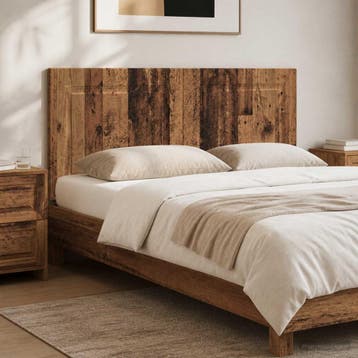vidaXL Wandgemonteerd Hoofdeinde UTRECHT Oud hout Bewerkt, Verzenden, Nieuw, Bruin, Hout