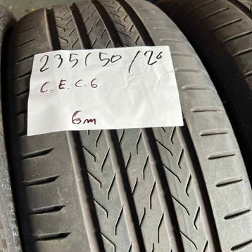 2 x Continental EcoContact 6 235-50-20 Zomerbanden 6mm, Gebruikt, Ophalen of Verzenden, 235 mm, Band(en)