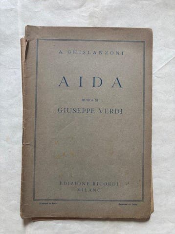 Giuseppe Verdi - Aida Rare First Edition - 1872