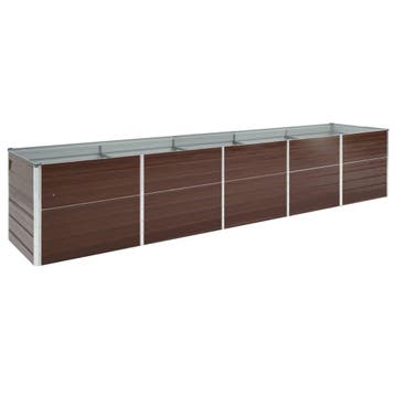 vidaXL Plantenbak verhoogd 400x80x45 cm gegalvaniseerd staal, Verzenden, Nieuw, Metaal, 60 tot 100 cm