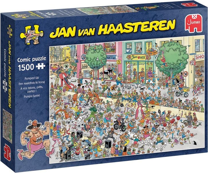 Jan van Haasteren - Een Naaldhak te Hoog Puzzel (1500, Hobby en Vrije tijd, Denksport en Puzzels, Nieuw, Verzenden