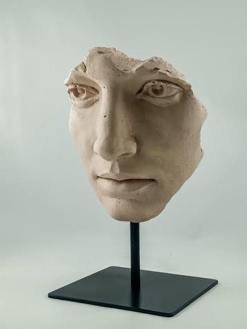 Figuur - Fragment van een klassiek Grieks gezicht,
